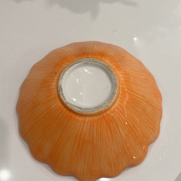 Small Orange and Yellow Flower Bowl - Picture 3 of 4